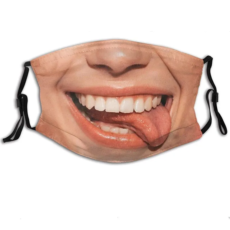 3D Three-dimensional Mask Personality Creative Social Funny Imitation Facial Expression Dance Cotton Printed Mask