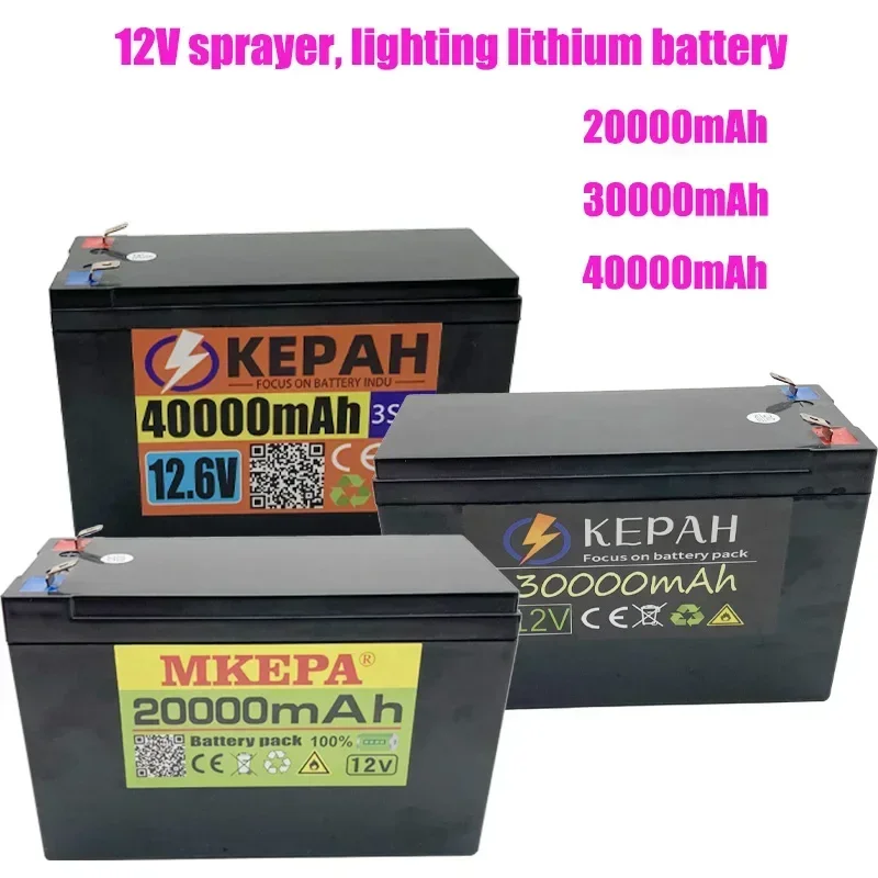12V 30Ah 40Ah sprayer, lighting lithium battery,home backup power supply,Essential power supply for outdoor and camping toy car
