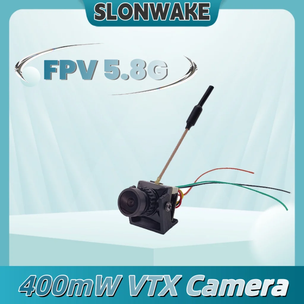 

Модуль SLONWAKE 5,8G, 48 каналов e7087U, 400 МВт, мини-передатчик VTX, регулируемая мощность 1500TVL 130 ° Камера FOV для гоночного дрона RC FPV.