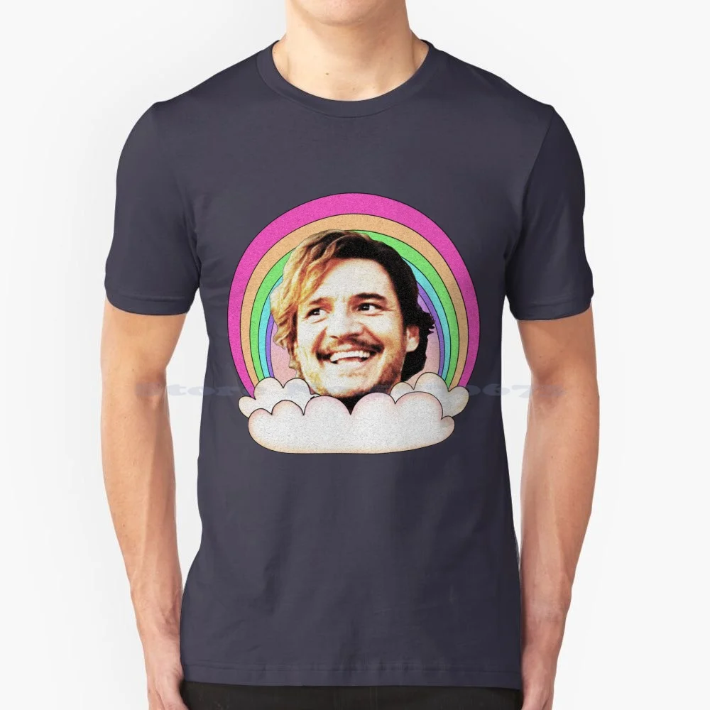 Happy Pedro Pascal T Shirt 100% Cotton Tee Pedro Pascal Fan Art Pedro Pascal Lover The Unbearable Weight Of Massive Talent