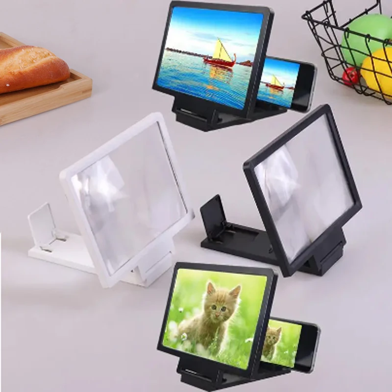 3D Cell Phone Screen Magnifier HD Video Amplifier Stand Bracket Phones Screen Magnifier For Smartphones Mobile Phone Accessories