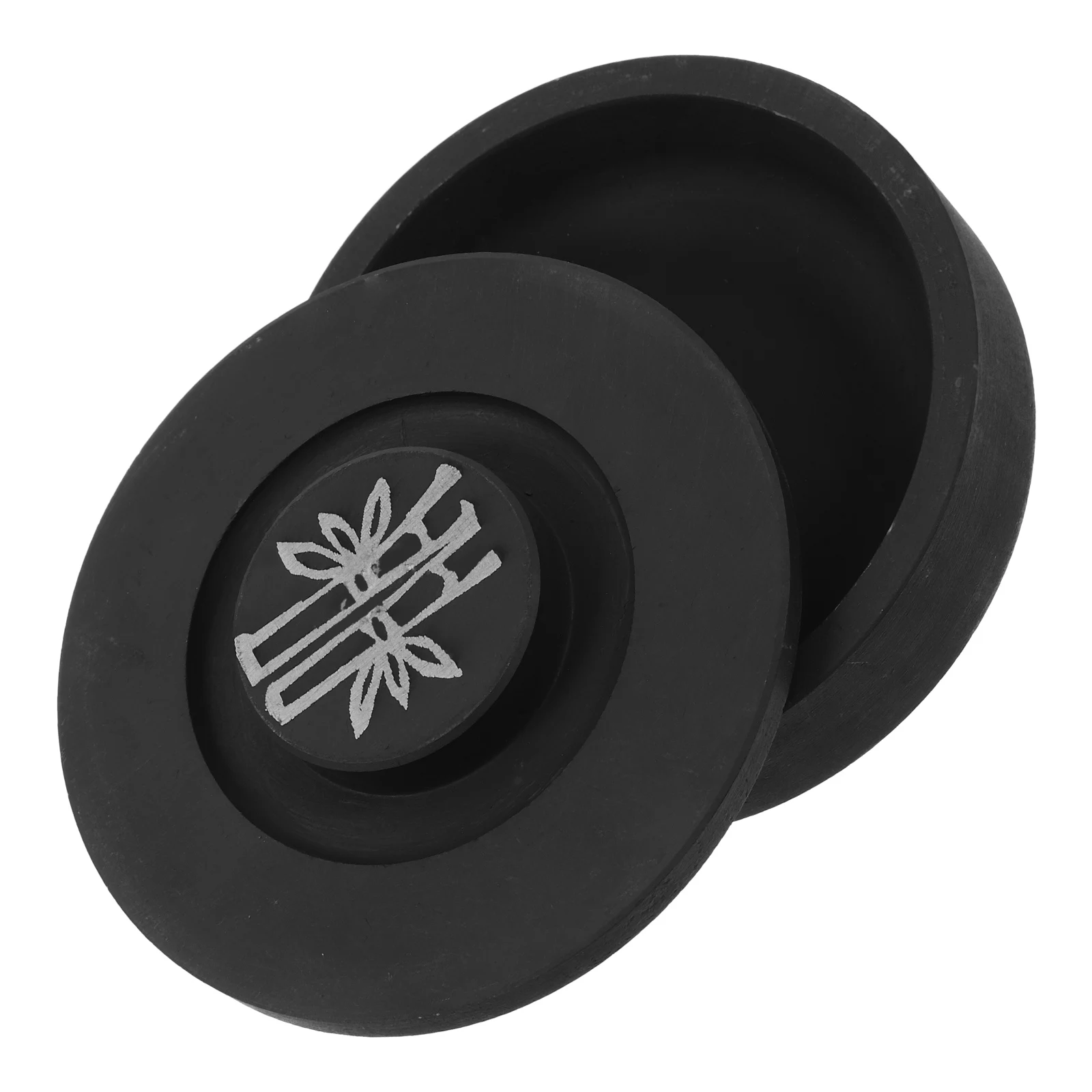 

Calligraphy Inkstone Chinese Supply Inkslab Holder with Lid Daily Use Covered Piggy Dish Decor
