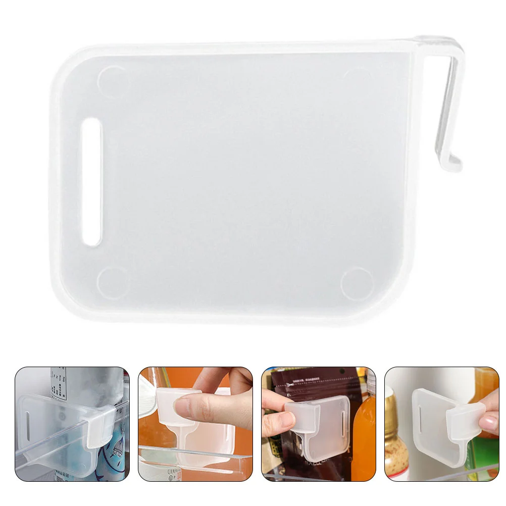 

100Pcs Refrigerator Side Door Clip Easy Install Fridge Divider Plastic Partition Board for Household Fridge Drawer Organizer