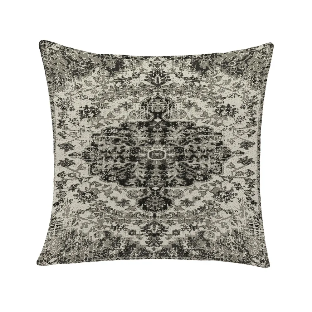 Boho Linen Cushion Cover Sofa Cushion Cover Rustic Farmhouse Throw Pillow Cover Ethnic Geometric Pattern Pillow Cover