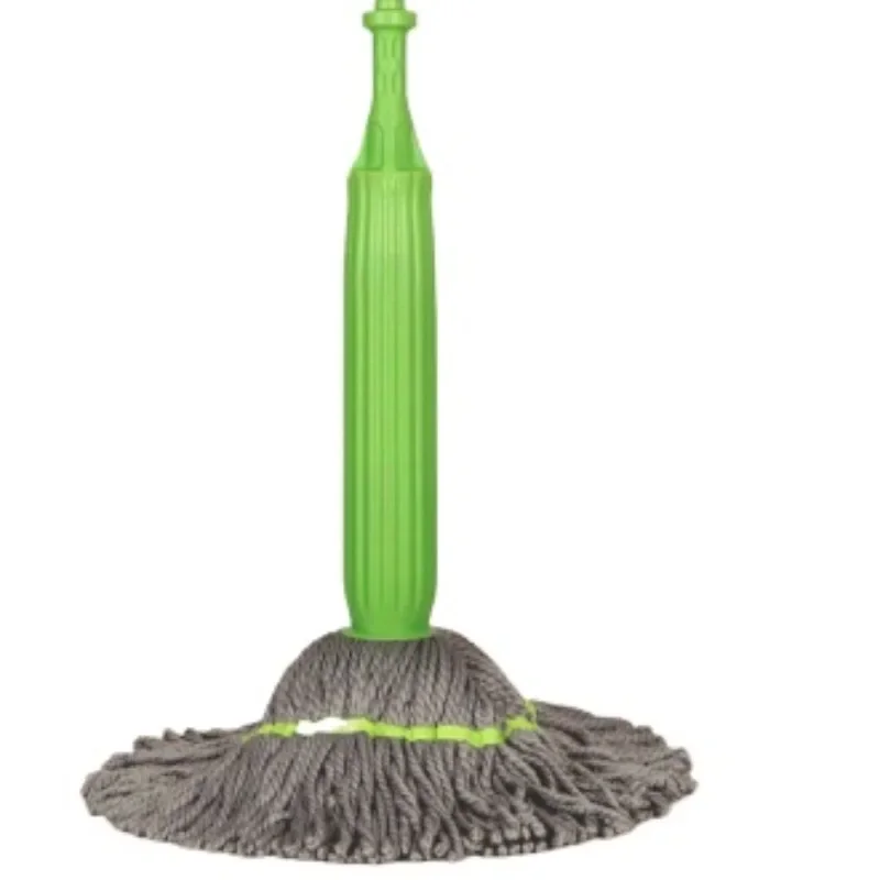 Smart bamboo fiber mop auto-rotating and self-drying without hand washing