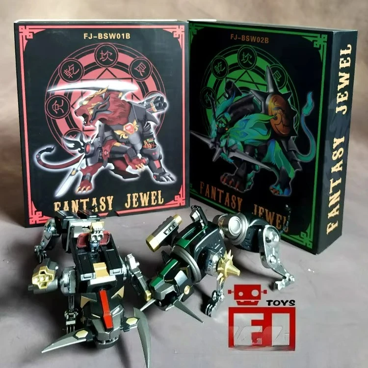 FJ GOD LION รุ่นดาร์ก อิดิชั่น 5-in-1 คอมไบเนอร์ ทรานส์ฟอร์เมชั่น ซูเปอร์อัลลอย เมชา ทอย