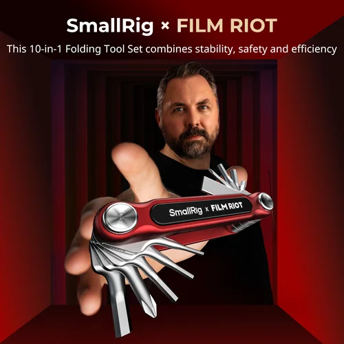 Imagen 2 del producto SmallRig x FILM RIOT Kit multiherramienta plegable de retención 10 en 1, juego de herramientas plegables universales para cámara DSLR con destornilladores y llaves