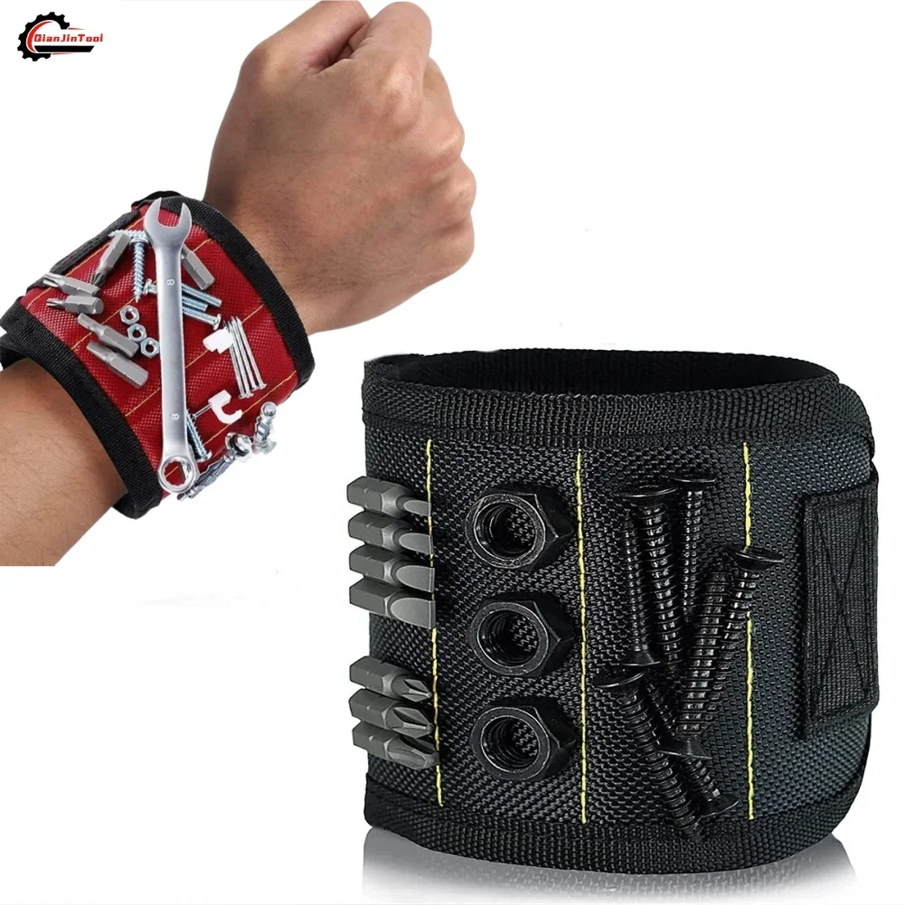 

Сильный магнитный браслет, сумка для инструментов, регулируемый держатель для винтов для инструментов, сумка-держатель для инструментов для магнитных винтов, гвоздей, сверл