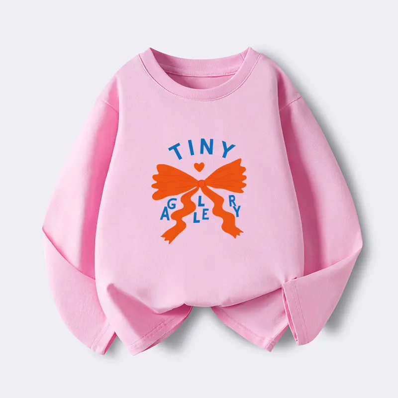 Children\'s T-shirts Full Sleeve Girls Top Tees Boys Shirts Crew Neck Pull Over Kids T Shirt 2026 Autumn Cartoon Baby Clothing