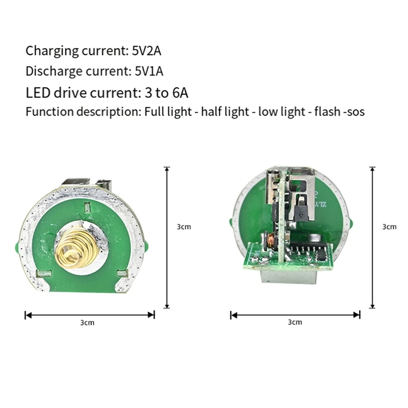 20W Lithium Battery Driver Board For 18650/26650 Batteries Flashlight Accessories Drive Module Controller