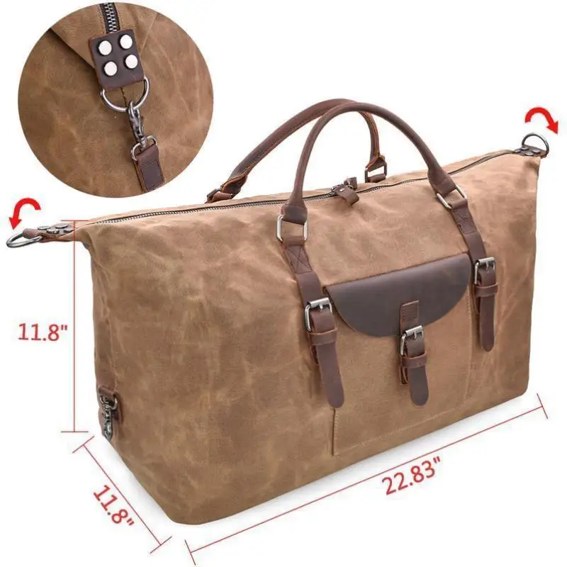 

Cross-Border New Travel Bag Canvas Durable Lage with Rod for Men And Women Suitable for Busin And Leisure Travel