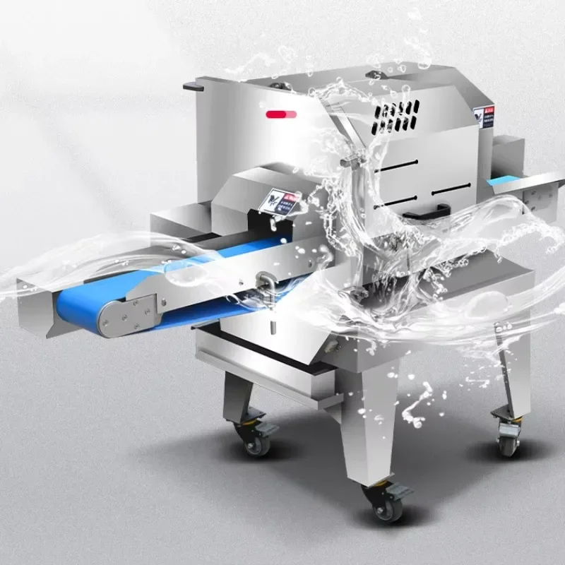 Precio al por mayor Máquina comercial de rebanadas de carne de jamón de cerdo y ternera/máquina cortadora de carne tipo correa transportadora automática