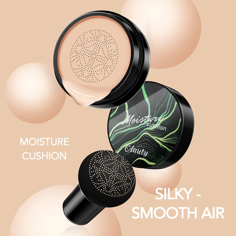 Base BB Cream com Almofada de Ar em Formato de Cogumelo, Base Mágica, Corretivo Facial, Hidratante, À Prova D'água, Iluminador, Cosméticos
