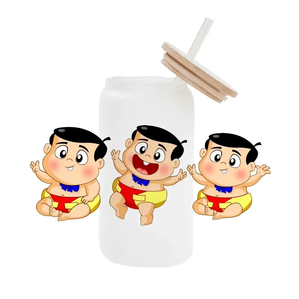 Mexico Cartoon El Chavo For Libbey 16oz Can Glass 3d Waterproof Uv Dtf Coffee Can Wrap Libbey Glass Wrap
