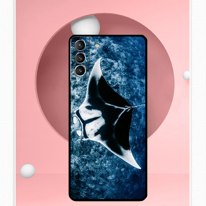 Animal Manta Ray Case For Samsung Galaxy S24 Ultra S22 Plus S20 S21 FE S8 S9 S10 Note 10 20 S23 Ultra Cover