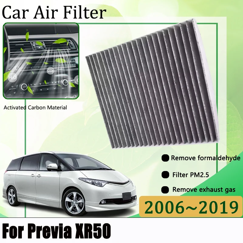 

Car Cabin Air Filter For Toyota Previa Estima Tarago XR50 50 2006-2019 2008 Auto Filters Carbon Fiber Automobile Wearing Parts