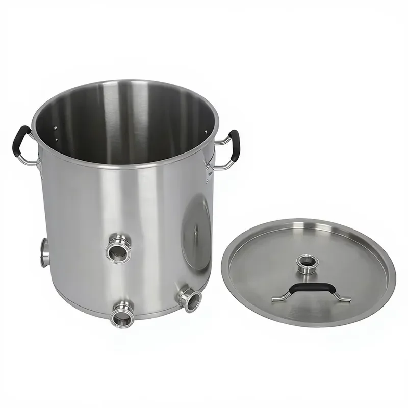 Stainless Steel Home Brewing Pot with Lid Multi Port Cooking Kettle for Beer Making Microbrewery Equipment Large Capacity