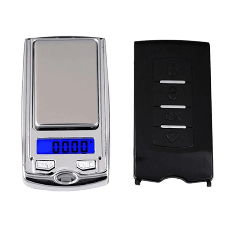 ABKW-Tragbare Mini-Digital-Taschen-Elektronikwaage in Autoschlüsselform, 200 g, 0,01 g, Präzisions-LCD-Display