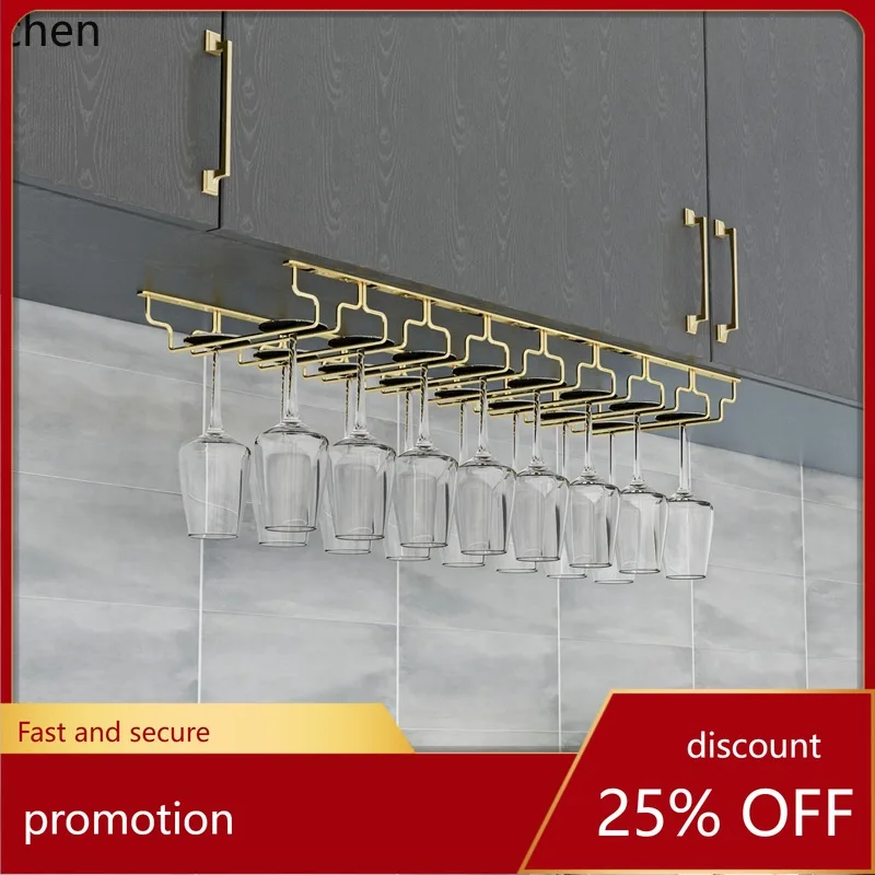 CZ Stainless Steel Red Wine Glass Hanging Goblet Rack European Style Wine Glass Rack Hanging Cup Inverted Home Use