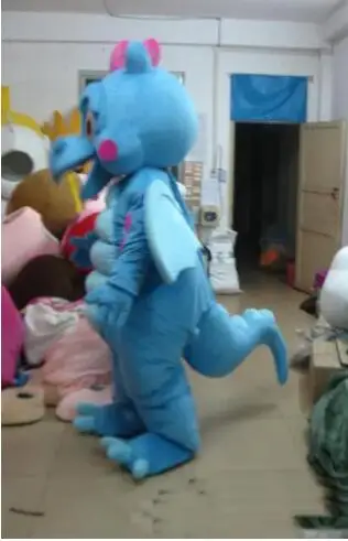 New Adult Halloween Character Deluxe Blue Dragon Christmas Dress Full Body Props Outfit Mascot Costume