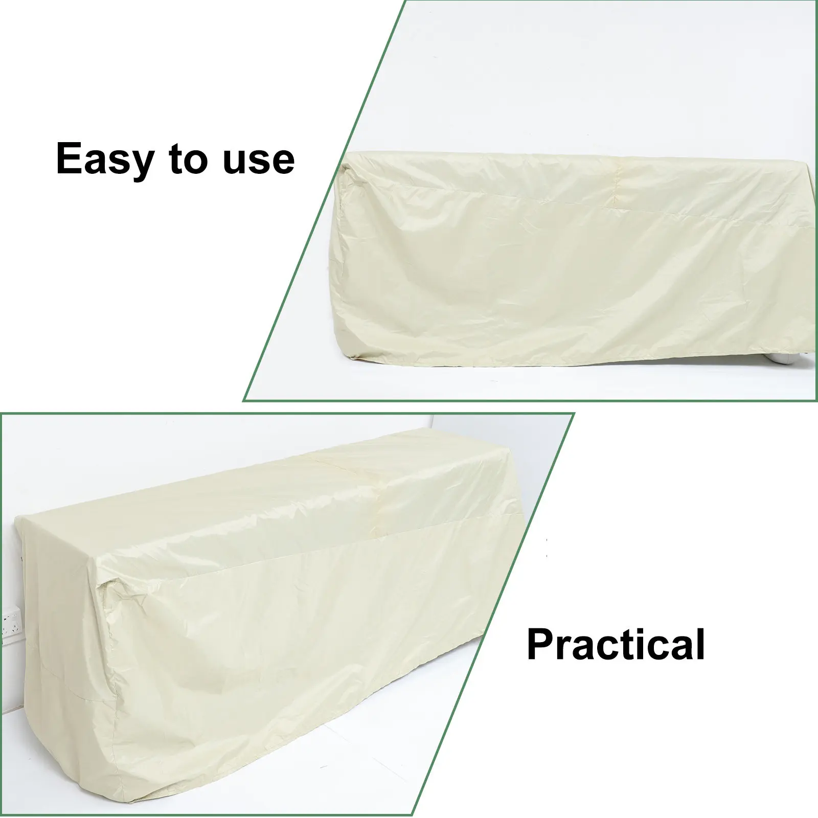 

1 шт. Водонепроницаемый пылезащитный чехол для шезлонга, защита для уличной садовой мебели, сверхпрочный полиэстер, складной, от дождя, снега и мороза