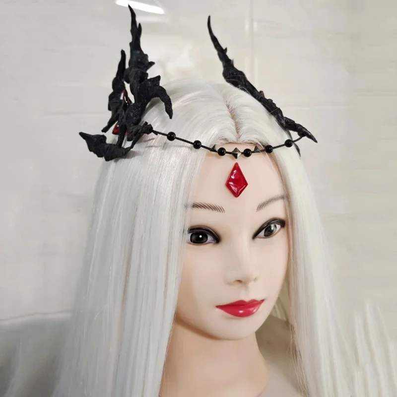 Game Love and Deepspace Sylus Heroines Cosplay Dragon Horn Headwear Earrings Necklace Set Hairpin Jewelry Carnival Accessories