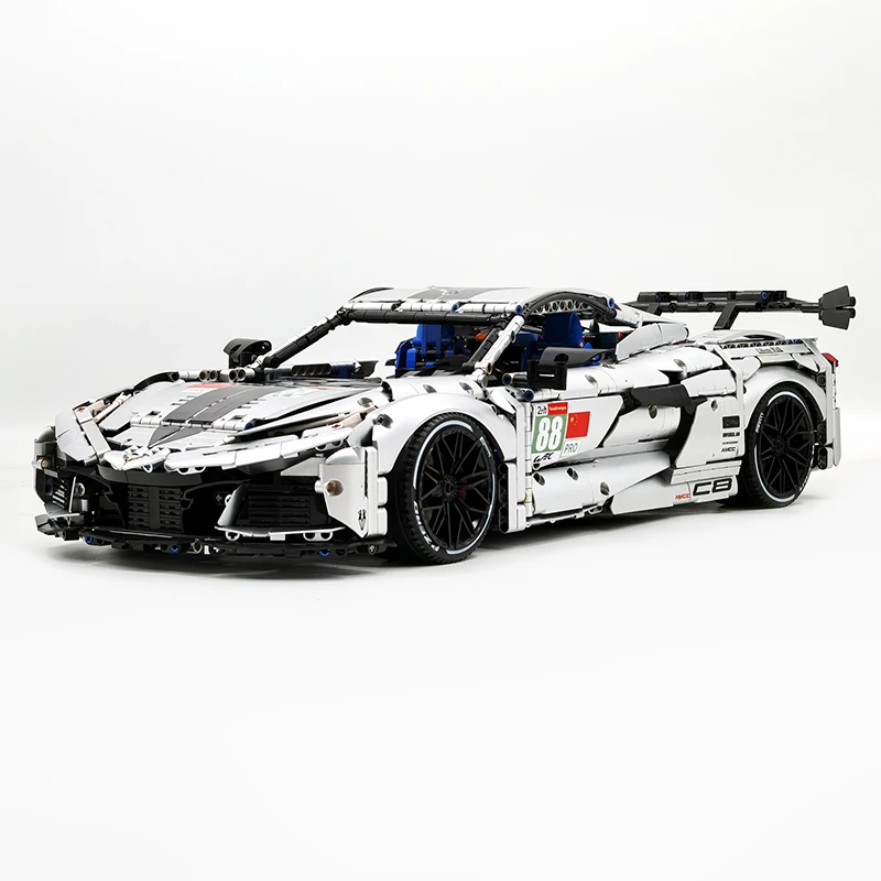 جديد عالي التقنية Guly 10622S MOC فضي ‌ Hypercar C8 نموذج اللبنات الطوب لتقوم بها بنفسك لعبة ألغاز لهدايا عيد ميلاد الأطفال