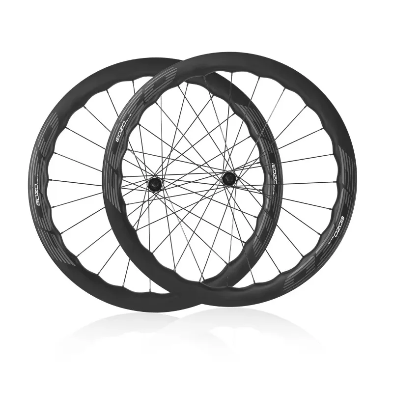 700C Carbon Fiber Disc Brake Wheel, New Wave Carbon Fiber Road Bike Wheel 45-55mm Carbon Fiber Material, Bicycle Accessories
