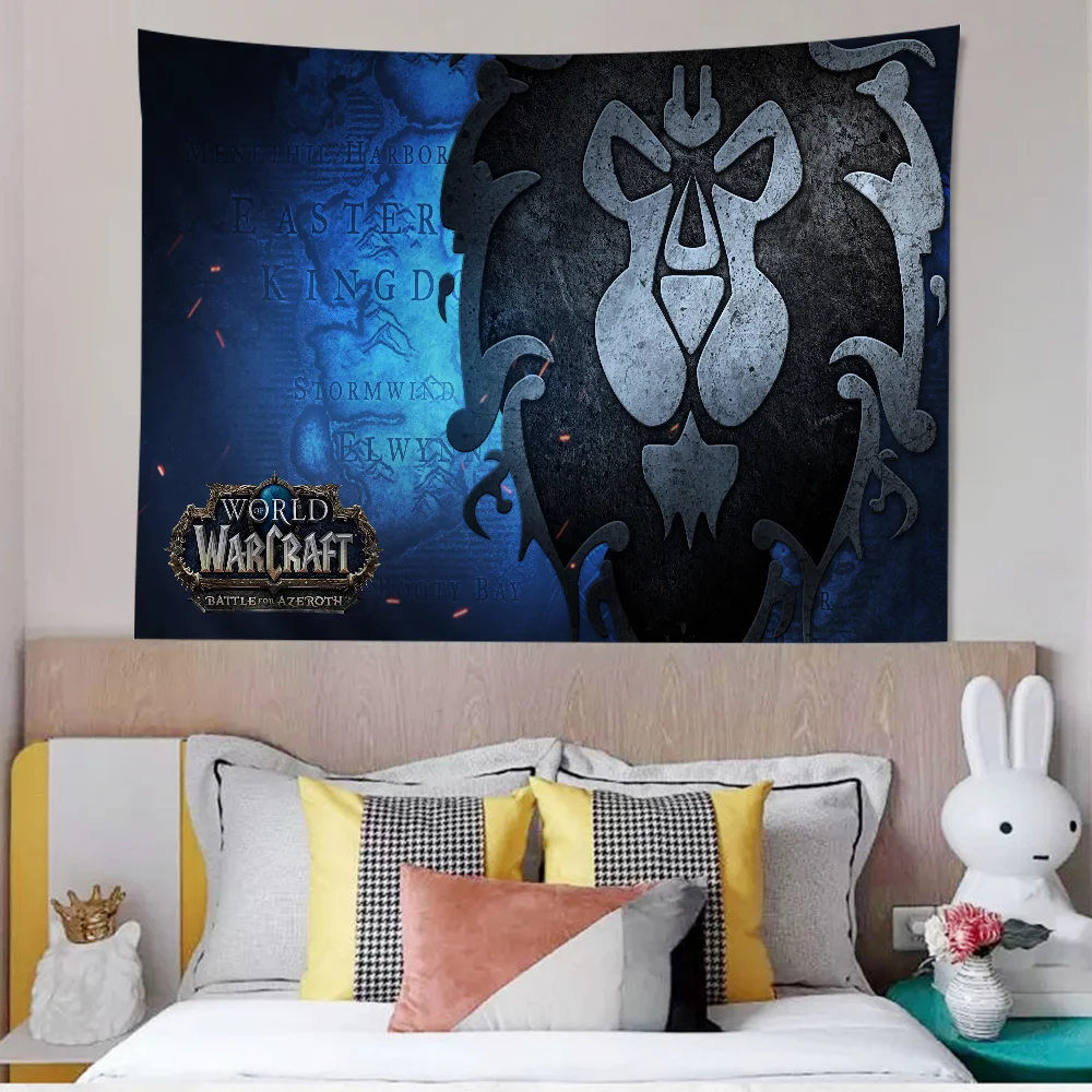 W-World Of W-Warcraft Anime Tapestry Indian Buddha Wall Decoration Witchcraft Bohemian Hippie Wall Hanging Sheets