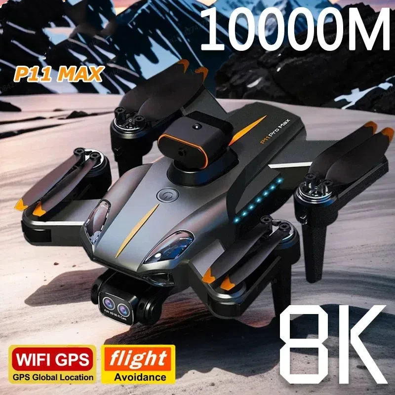 

P11 Max Drone 8K HD 5G GPS Professional Aerial Photography Dual Camera Obstacle Avoidanc Brushless Quadrotor 10000M