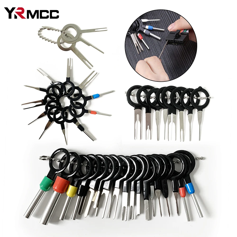 11/18/26/36/41pcs Car Terminal Removal Tool Kit Electrical Wiring Crimp Connector Pin Extractor Auto Terminal Repair Hand Tools