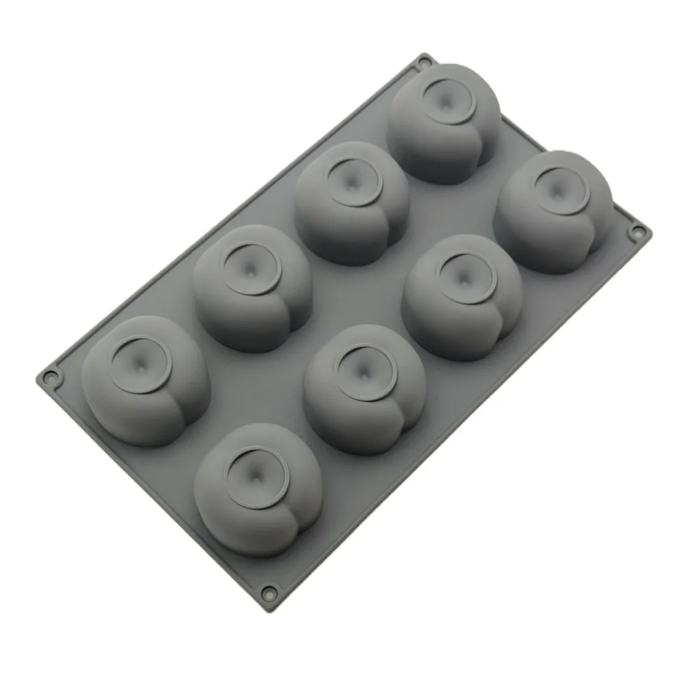 8 Hole Round Cherry Shape Silicone Mousse Cake Mold Cartoon Series French Dessert Mould DIY Jelly Pudding Chocolate Baking Tools