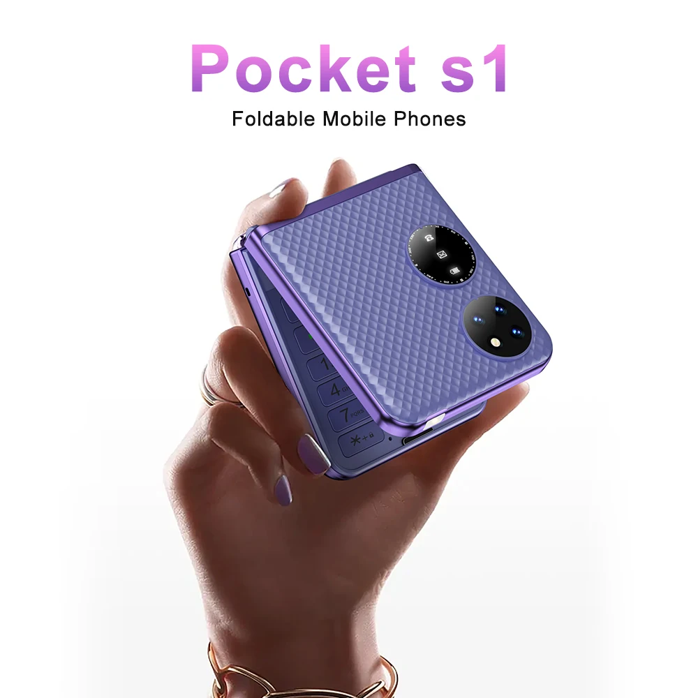 2025 SERVO Pocket S1 Flip Mobile Phone 4 SIM Cards GSM Auto Call Record Music Player Speed Dial Magic Voice Keyboard Cellphones