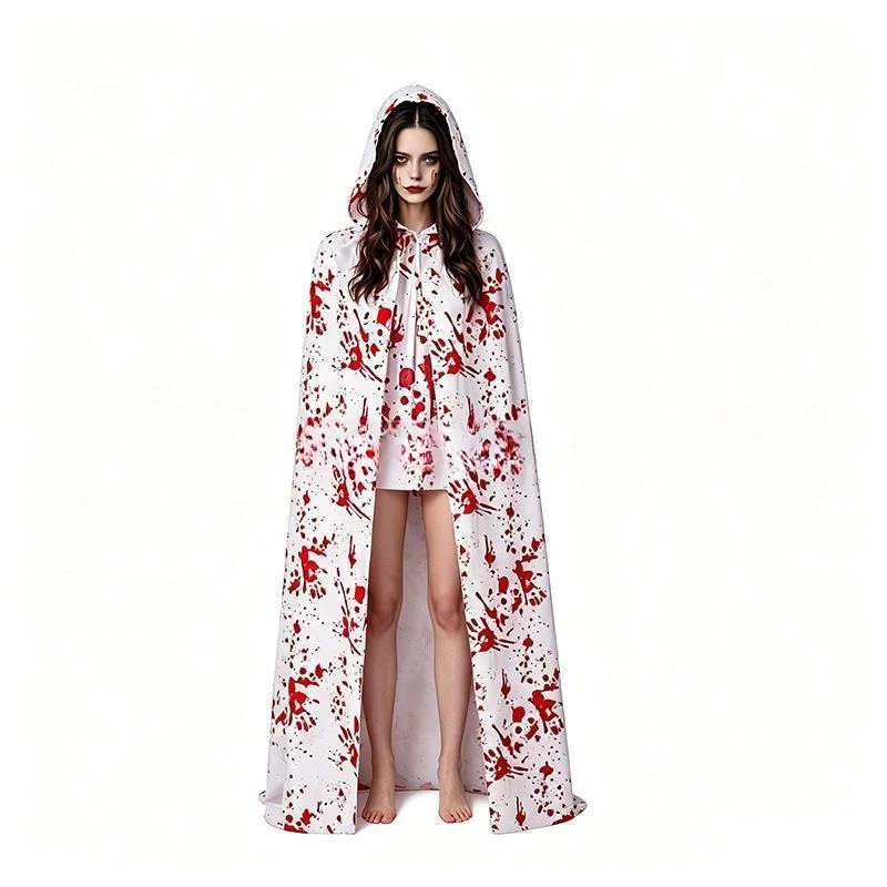 Halloween party cape kids adult bloodstained cape bloodstained apron bloodstained stockings cosplay props