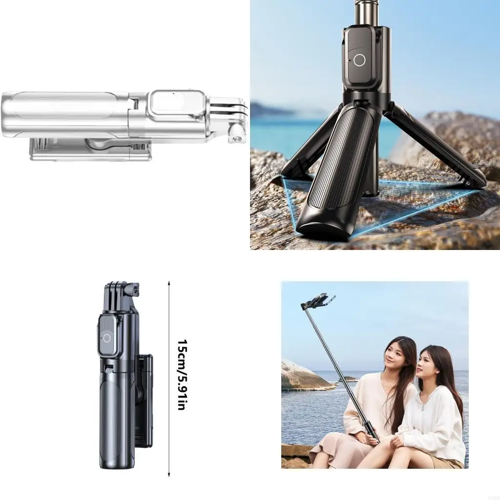 

Small Foldable Selfie with Tripods Stand bluetooth-compatible for Photography Use H8WD