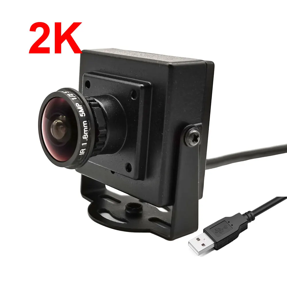 160 Degree Wide Angle 2K USB HD PC Webcam Mini 4 MegaPixel 30fps High Speed Video Live Streaming Camera UVC Plug And Play