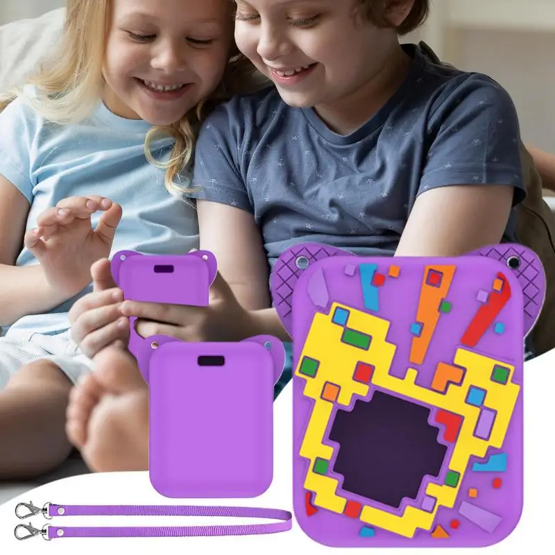 For Bitzee  Silicone Cover For Visual Pet Digital Pet Carrying Case 3D Pattern Digital Pet Carrying Case Protective Skin Sleeve