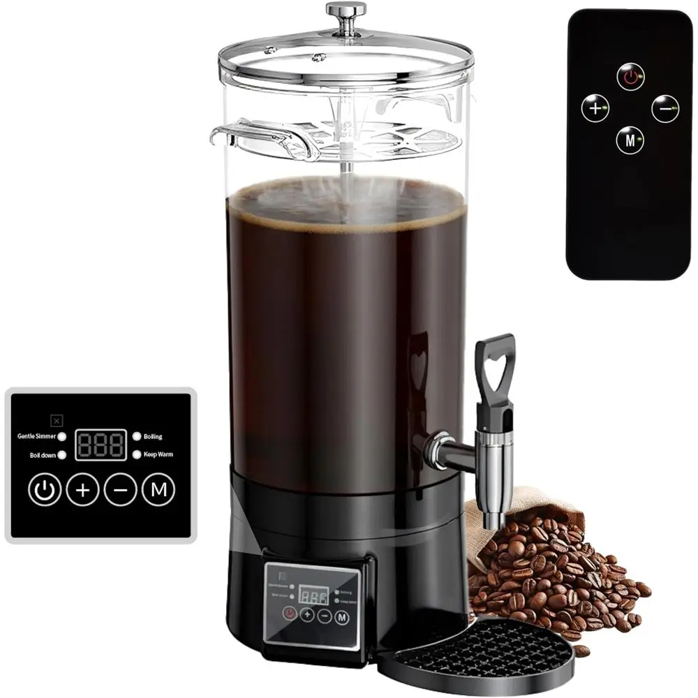 

Coee Urn Commercial Coee Maker, 9.5 L 60 Cups,Multi-unctional Hot Chlate hine,Transparent Electric Percolator Coee Pot or Cateri