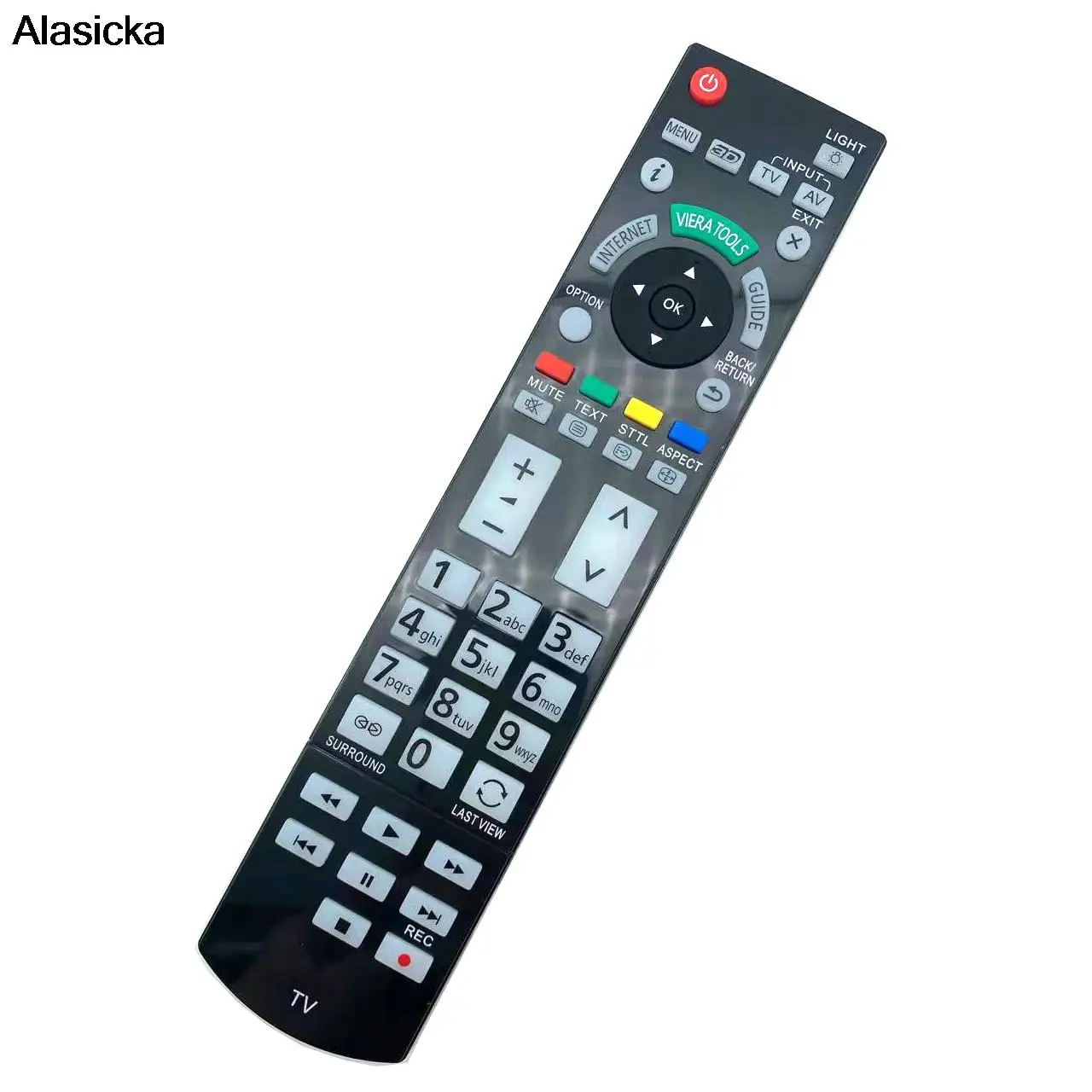 Replacement Remote Control for Panasonic N2QAYB000715 for TX-L42ETW50 TX-P50VT50B TX-P50ST30B LED 3D TV