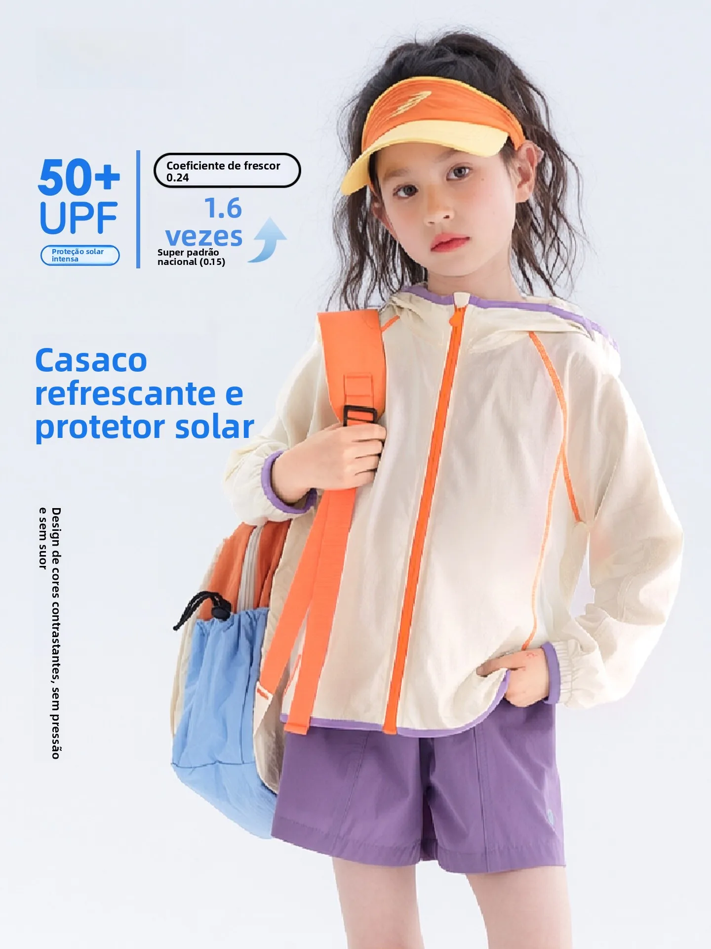 tutu-little-elephant-girls'-summer-lightweight-uv-protection-clothing-color-block-design-children's-outdoor-skin-clothes