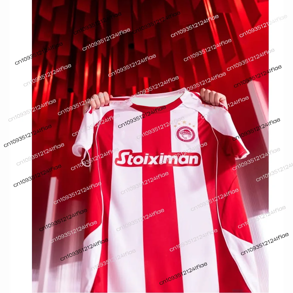 2025/2026 New Men's Short-Sleeve T-Shirt, Sports Football Jersey,  Jersey, Quick-Drying and Breathable, Greek Olympiacos Piraeus