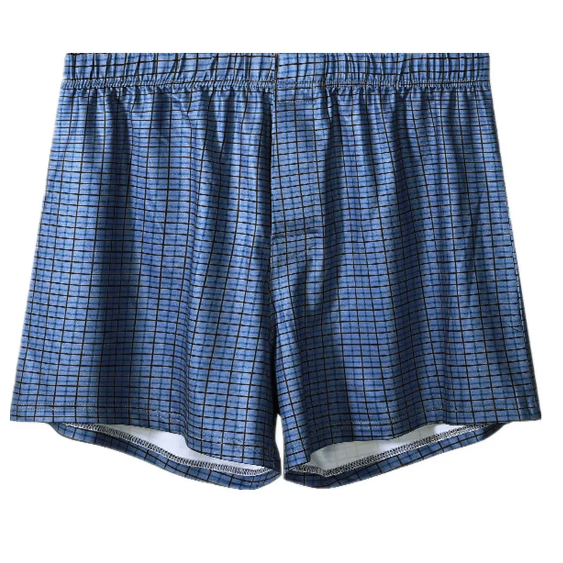 

Men Underwear Boxer Shorts Homme Plaid Panties Man Casual Arrow Pant Comfortable Button Pouch Underpants Cueca Calzoncillo L-3XL
