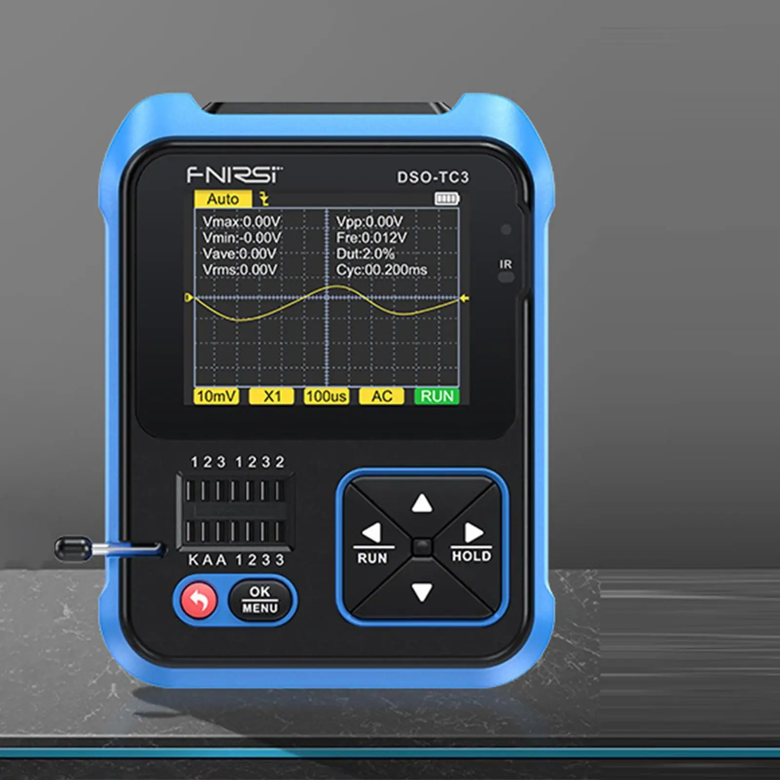 FNIRSI 3in1 DSO-TC3 Mini Handheld Digital Oscilloscope Transistor Tester Signal Source Multifunction Electronic Component Tester