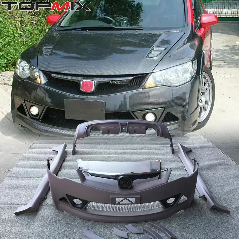 For Honda Civic Type-R FD2 Mu-Style Carbon Fiber Body Kit (Hood, Bumper, Diffuser, Fender, Skirt, Spoiler)