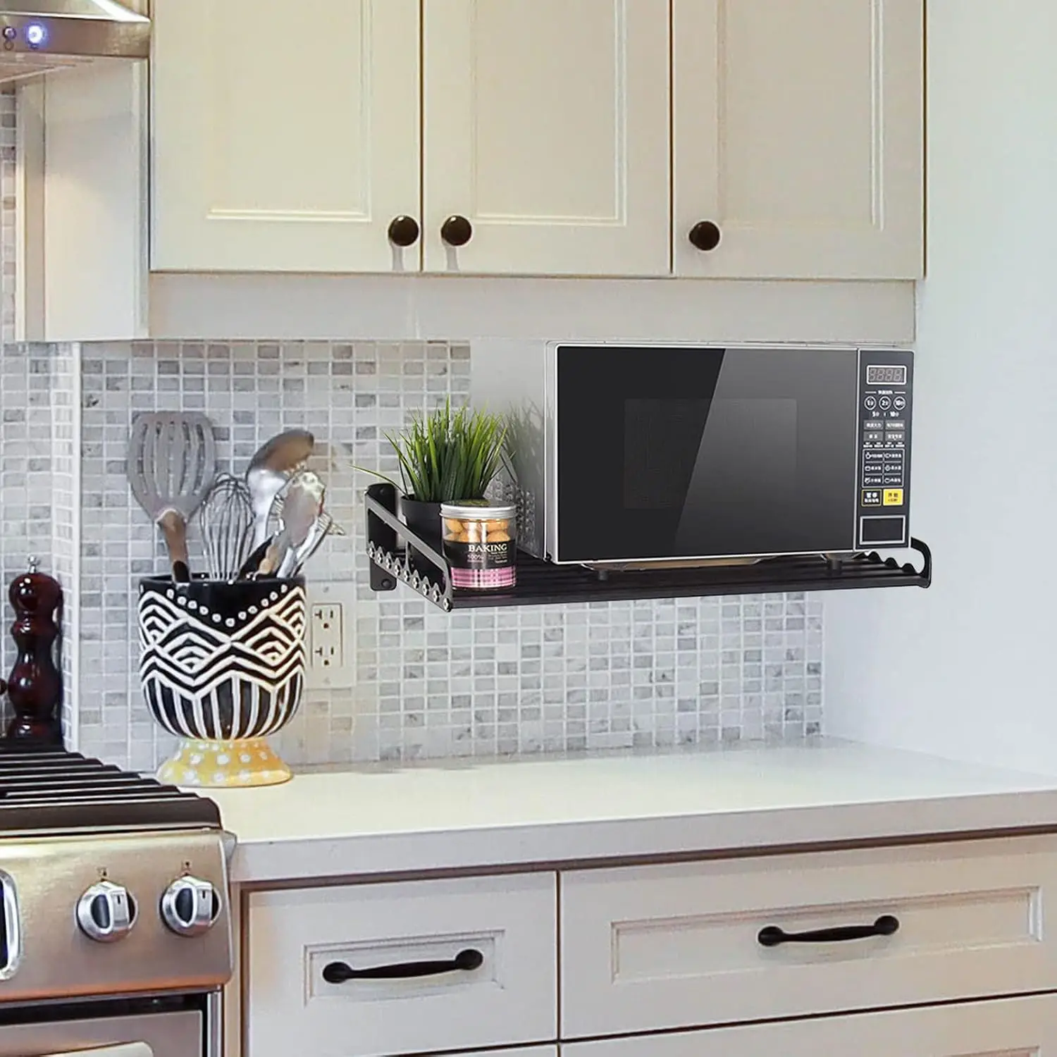 Wall-Mounted Microwave Oven Shelf, 23.58