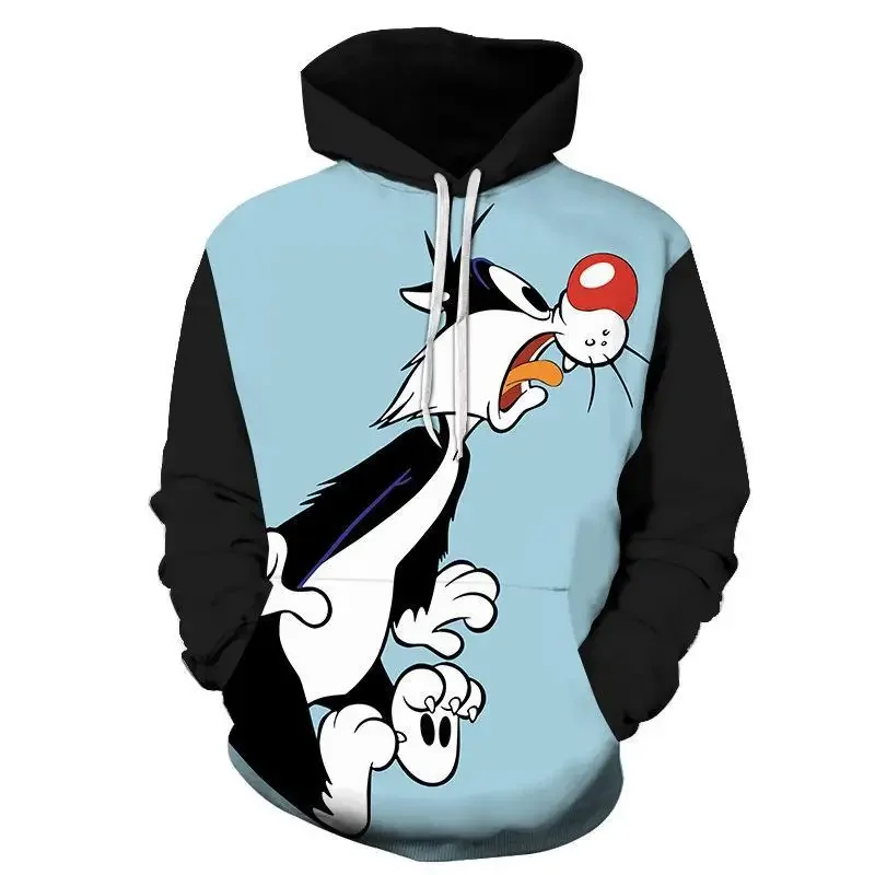 Male and Female Couples Duck 3D Digital Printing Bunny Children's Hoodie Men's and Women's Fashion Casual Sports Sweater