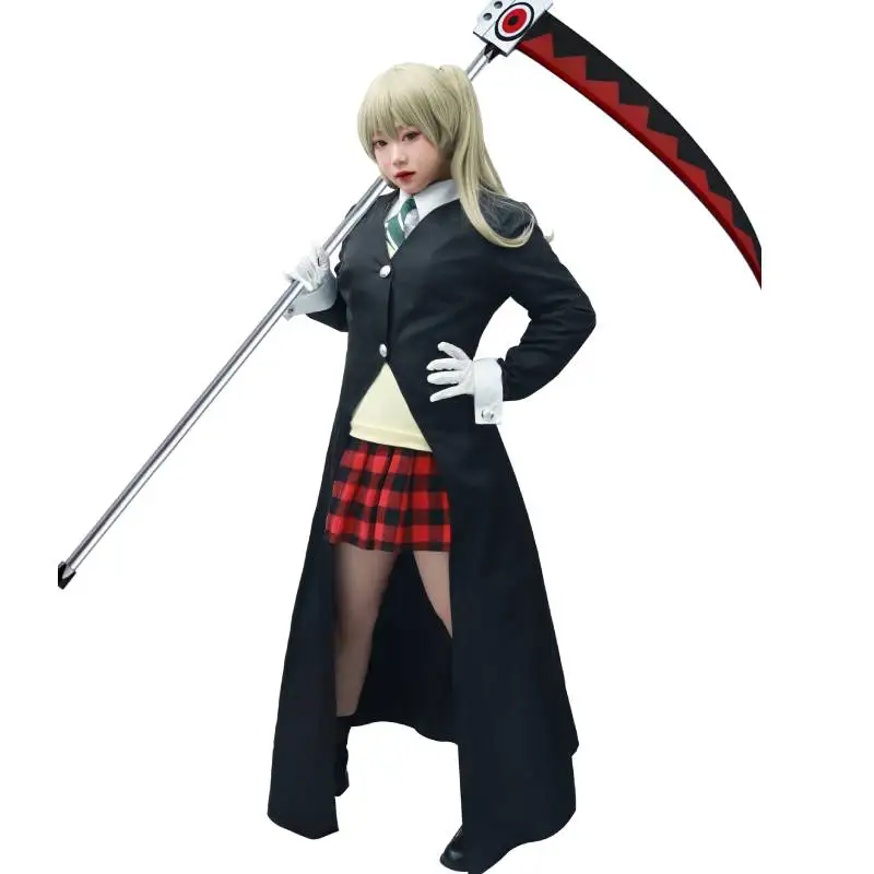 

WENAM IN STOCK Halloween Maka Albarn Cosplay Costume Women Girl Skirt Uniform Women's Cosplay Costume Outfit with Gloves