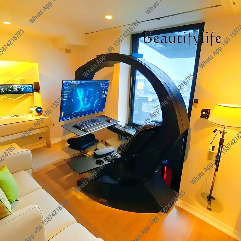 XcNEW Intelligent Game E-sports Chair Home Computer Chair Table Integrated Ergonomic Seat
