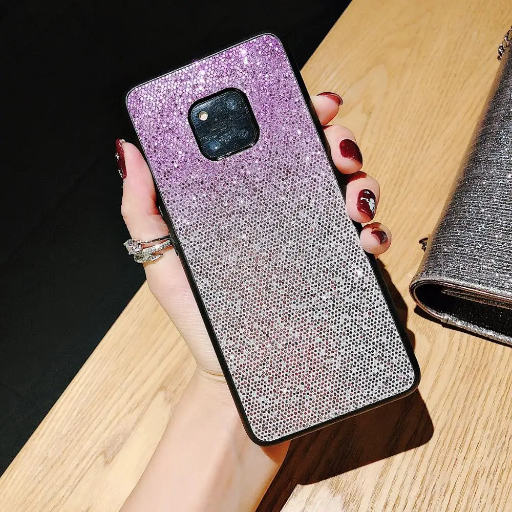 Luxury Shiny Case For Huawei P40 P30 P30 Pro Honor 10 9 Lite 20 8X 9X Y5 Y6 Y7 Y9 P Smart 2019 Back Cover Funda Bling Coque