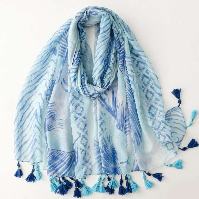 

2025 модельер женский шарф шаль хлопок лен с кисточками пашмина мусульманский хиджаб накидка женские вискозные шарфы платок
